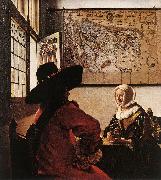 Officer with a Laughing Girl ar VERMEER VAN DELFT, Jan